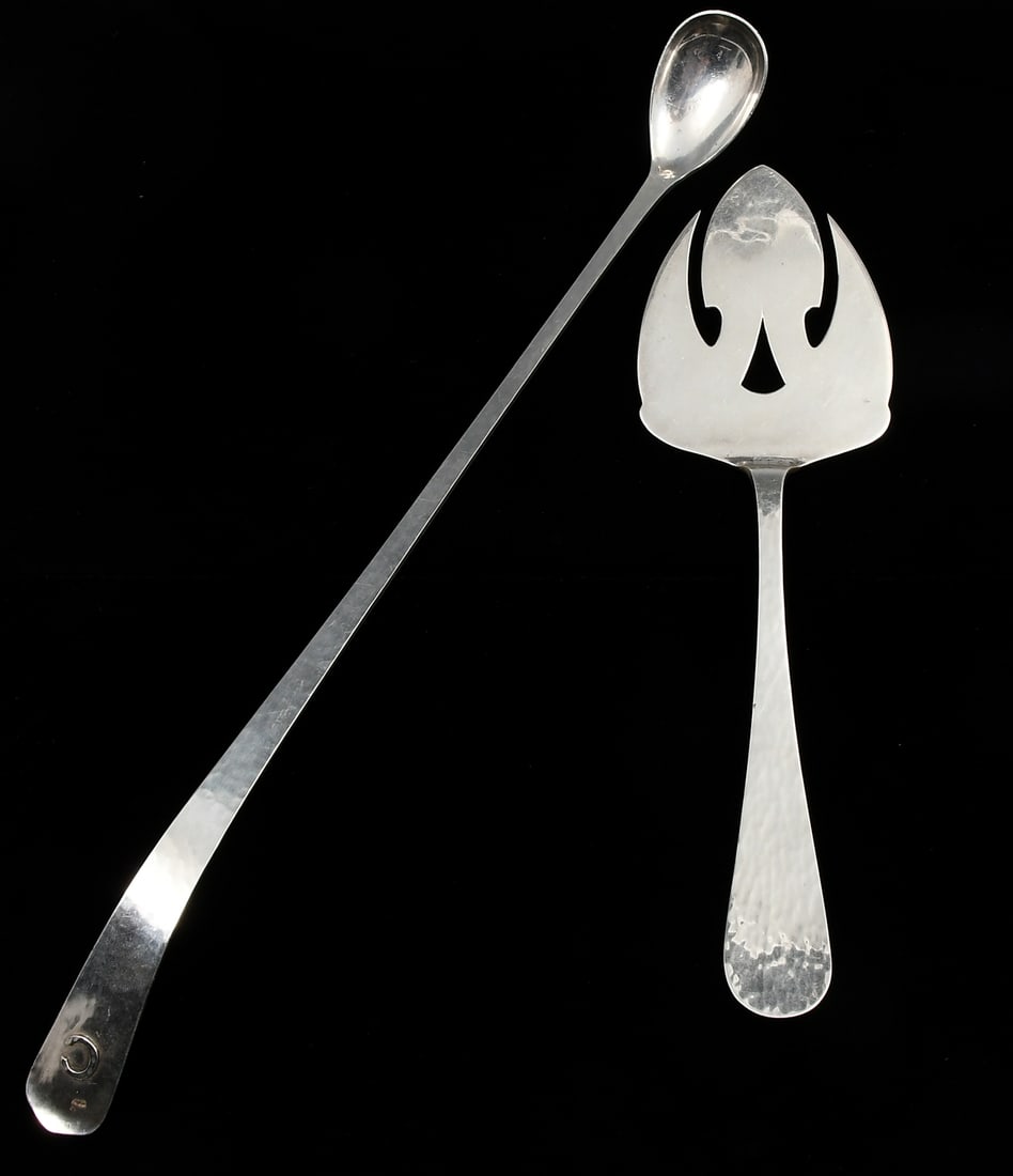 2 PC. ARTS & CRAFTS STERLING TOMATO SERVER & LADLE (1 of 5)