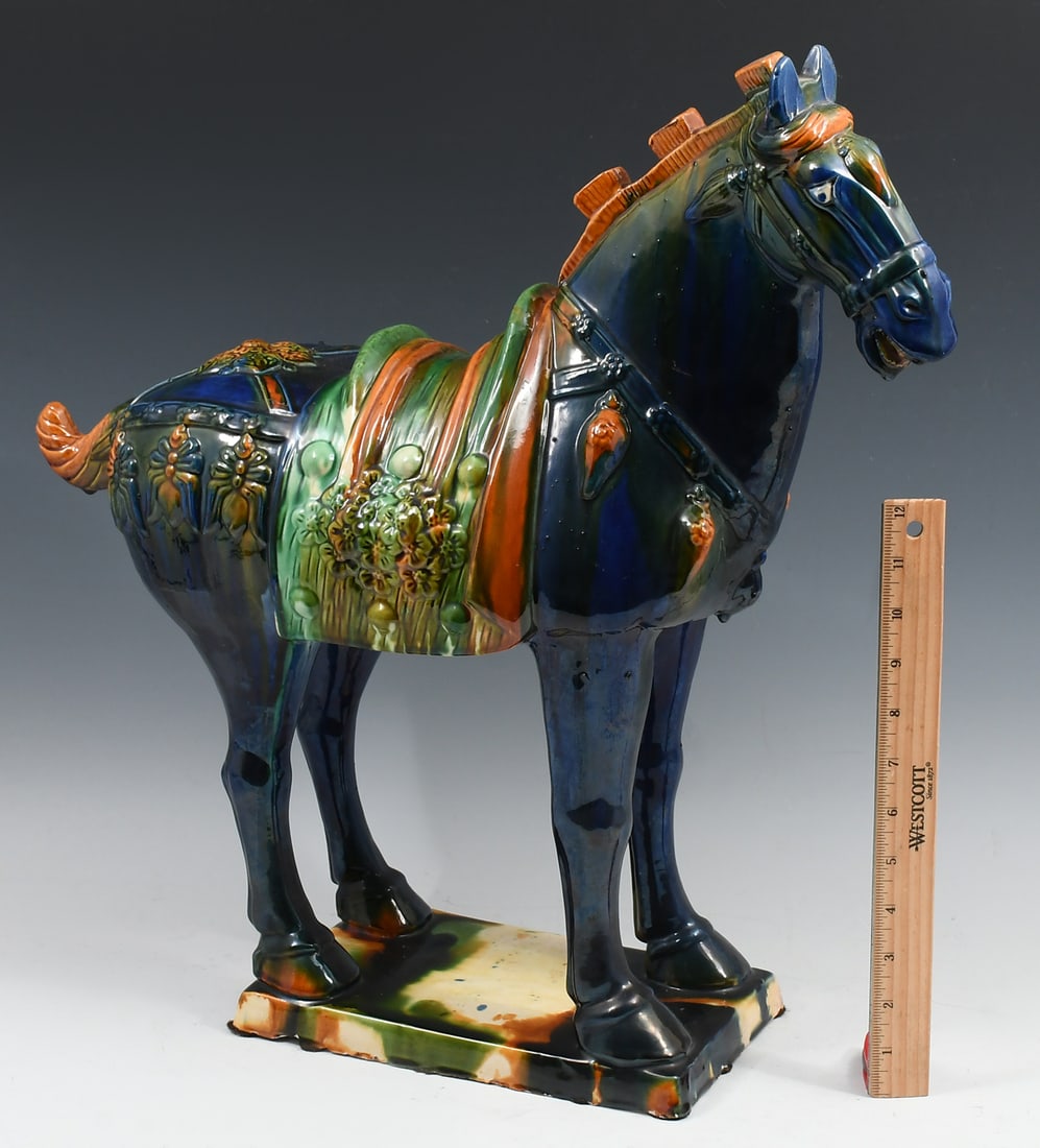 CHINESE SANCAI GLAZED TANG STYLE HORSE (1 of 4)