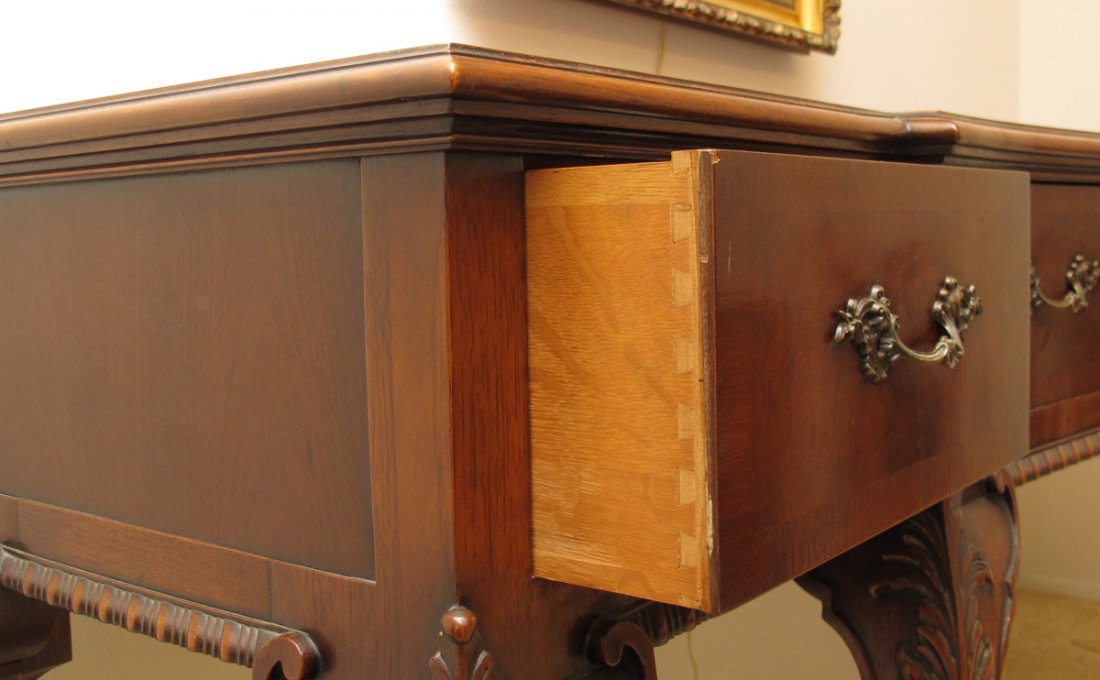 IRWIN FURNITURE CARVED MAHOGANY SIDEBOARD - 3