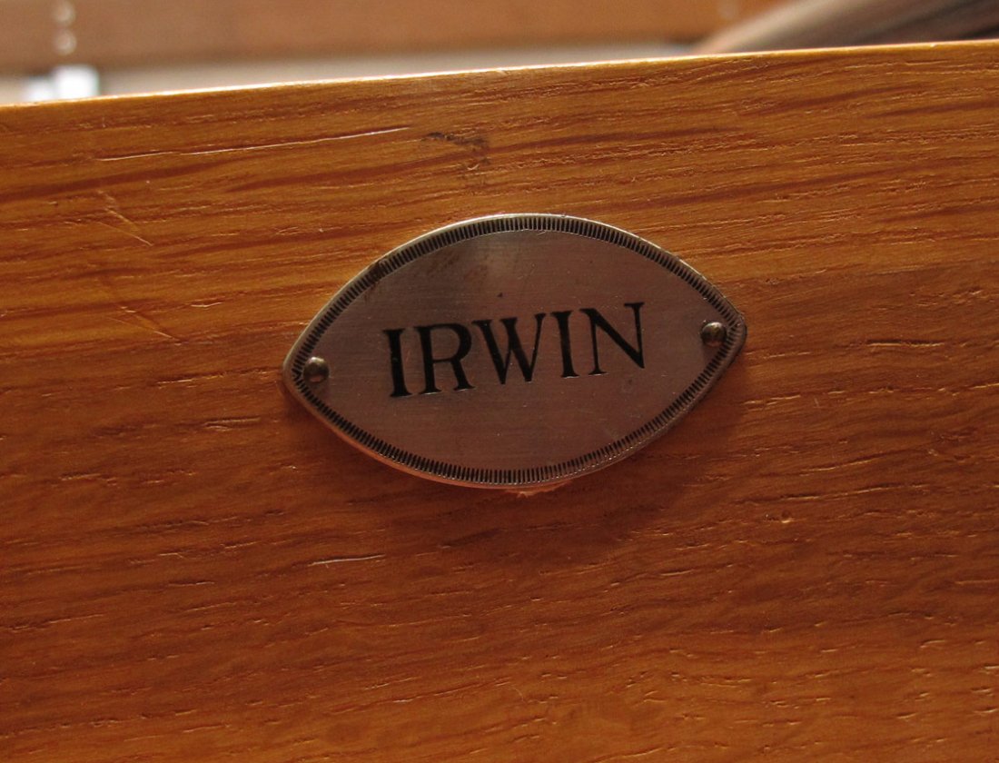 IRWIN FURNITURE CARVED MAHOGANY SIDEBOARD - 4