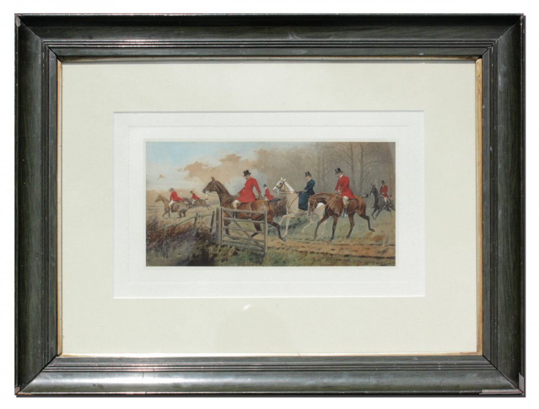 GEORGE WRIGHT HUNT SCENE PAINTING - 2