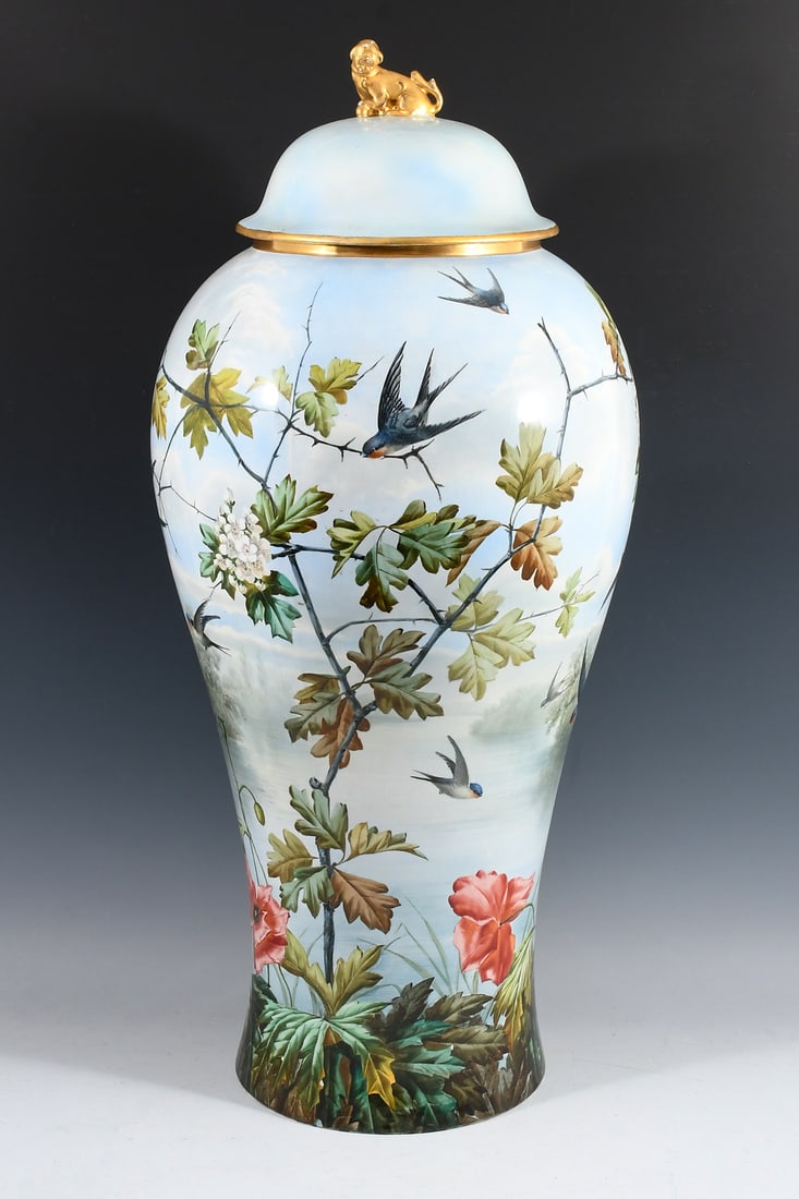 PALATIAL GEORGE JONES & SONS LTD. DECORATED VASE (1 of 11)