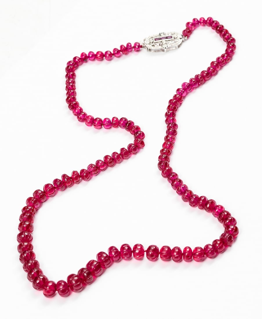 18K DIAMOND & RUBY NECKLACE (1 of 6)