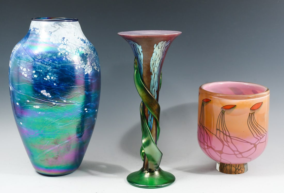 3PC. GLASS LOT TOM STOENNER, STEVE MAIN, CHZECH: 3PC. GLASS LOT TOM STOENNER, STEVE MAIN, CHZECH: