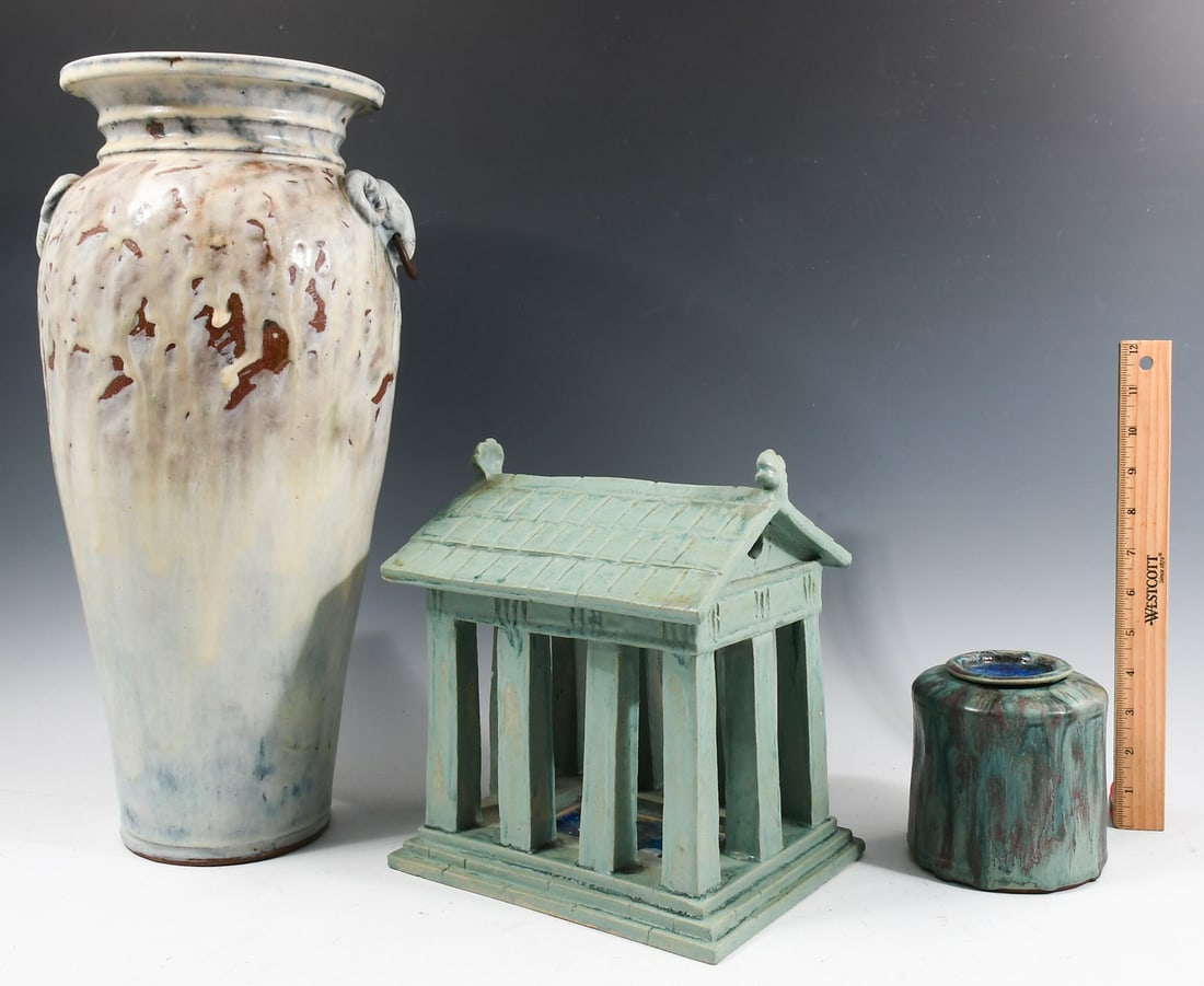 3 PC LDDK ART POTTERY LOT: 3 PC LDDK ART POTTERY LOT: Linda Dixon/Drew Krause Seagrove, NC Pottery