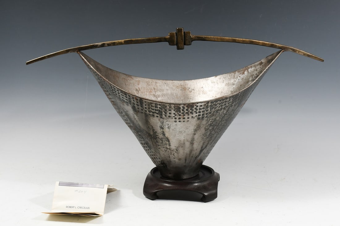 ROBERT CRECELIUS WROUGHT IRON VESSEL: ROBERT CRECELIUS WROUGHT IRON VESSEL: