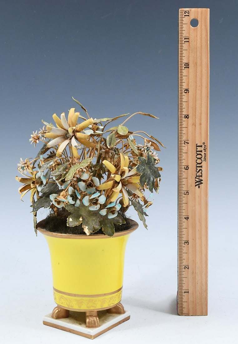 JANE HUTCHESON ENAMELED FLOWER ARRANGEMENT: JANE HUTCHESON ENAMELED FLOWER ARRANGEMENT: