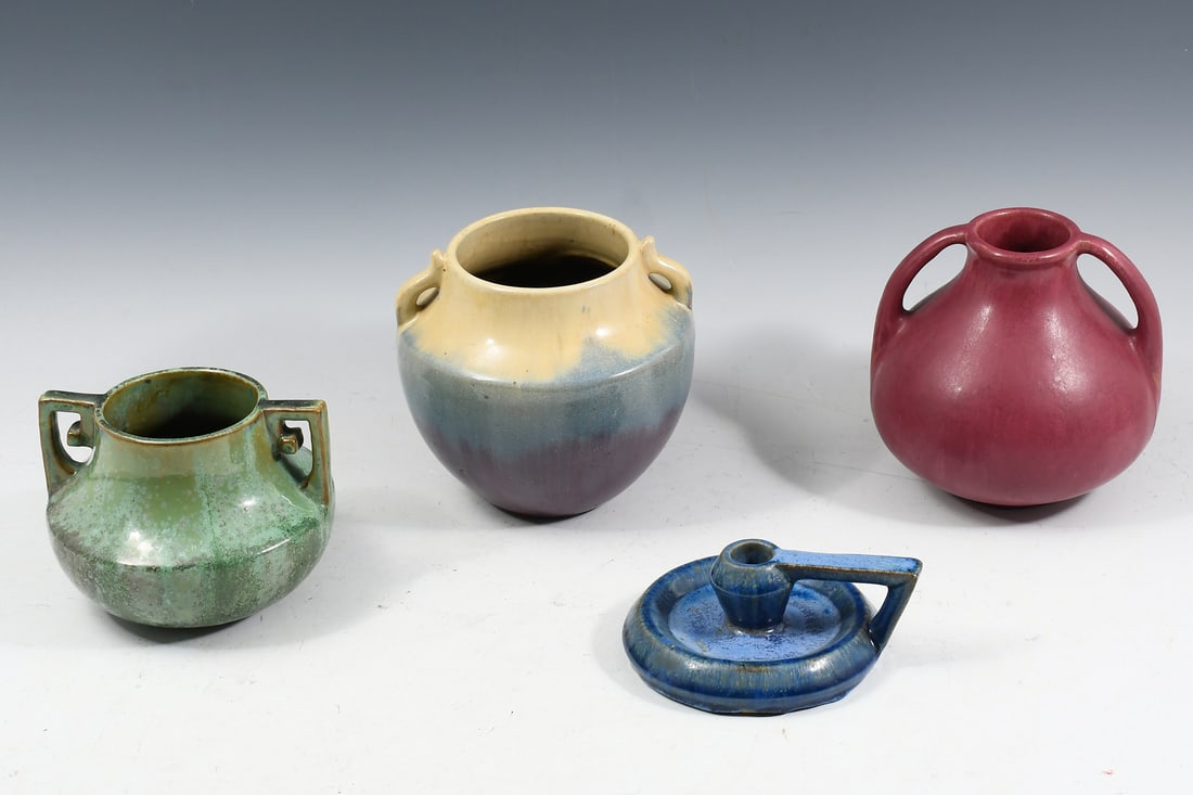 4 PC. FULPER POTTERY VASES (1 of 5)