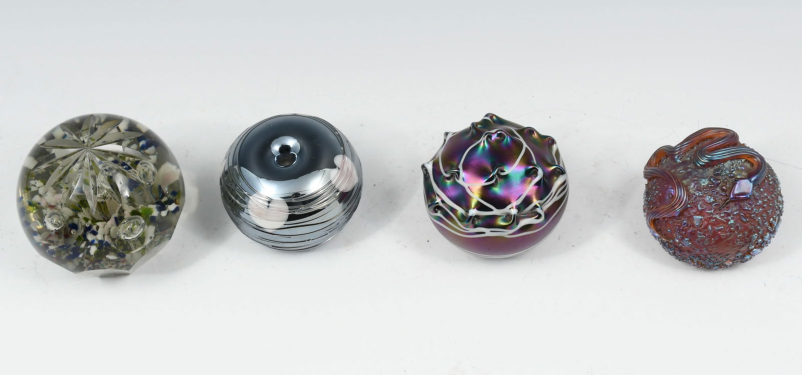 4 PC. ART GLASS PAPERWEIGHTS (1 of 4)