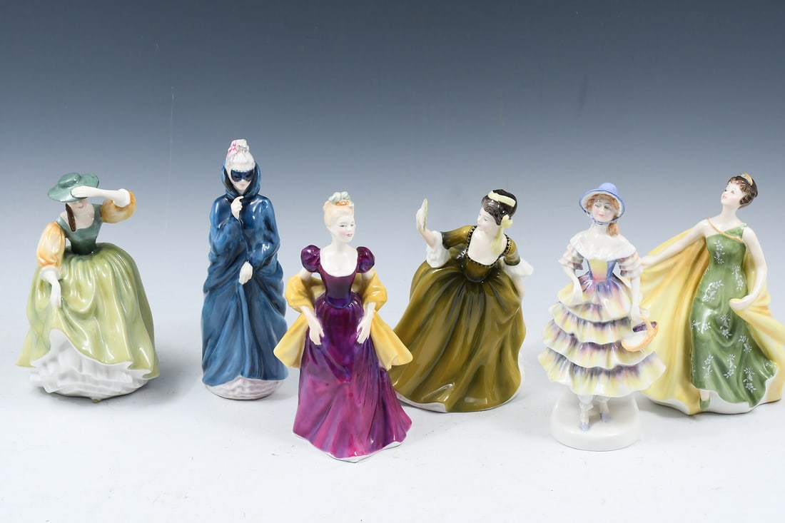 6 PC. ROYAL DOULTON PORCELAIN LADIES (1 of 3)