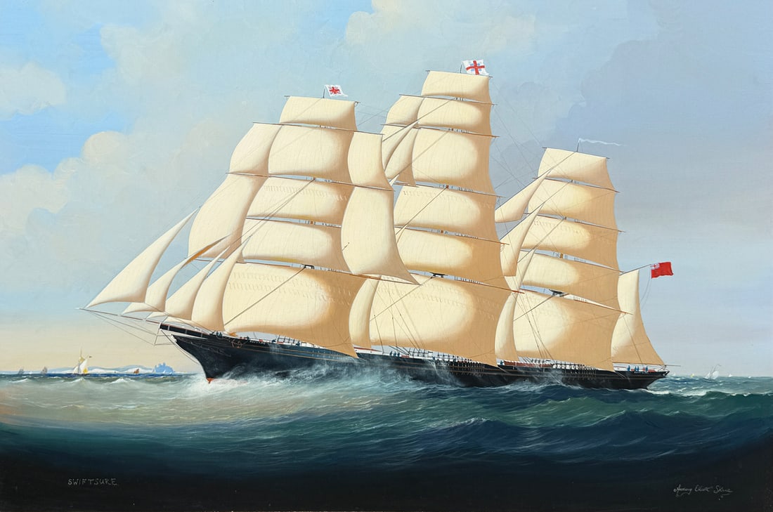 ANTHONY SKUSE CLIPPER SHIP PAINTING (1 of 7)