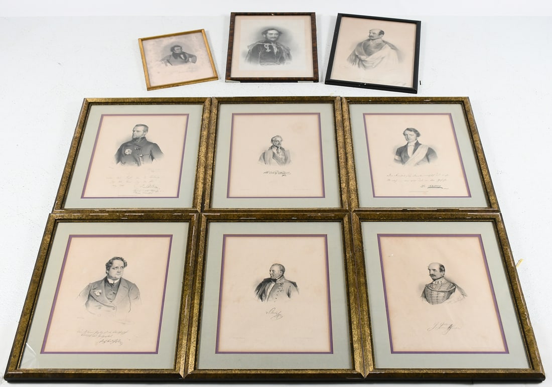 9 FRAMED PORTRAITS MILITARY & AUSTRIAN ARISTOCRY (1 of 6)