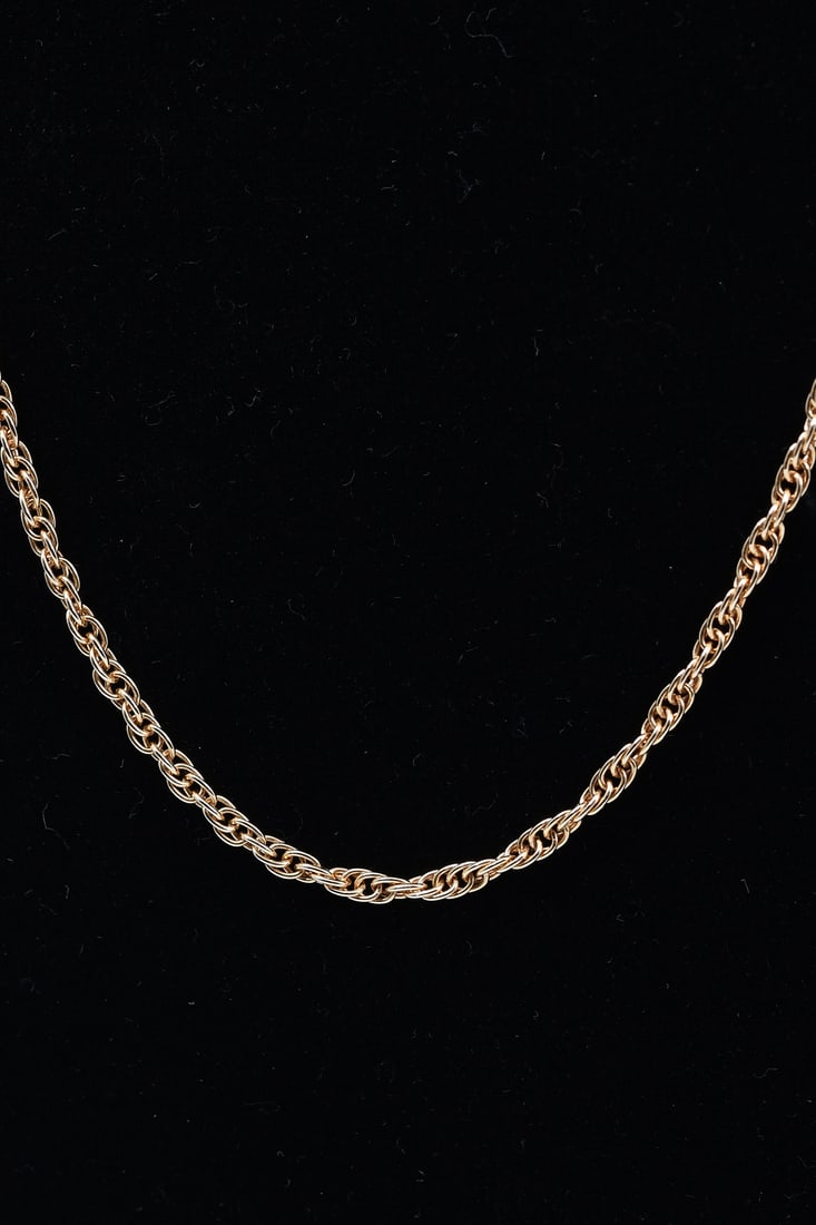 18K MID-CENTURY ITALIAN OPEN ROPE CHAIN (1 of 6)