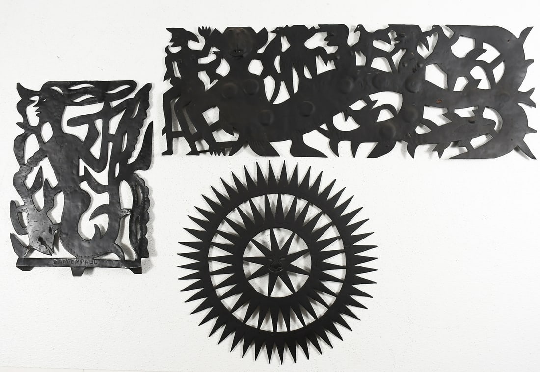 3 HAITIAN METAL SCULPTURES (1 of 7)