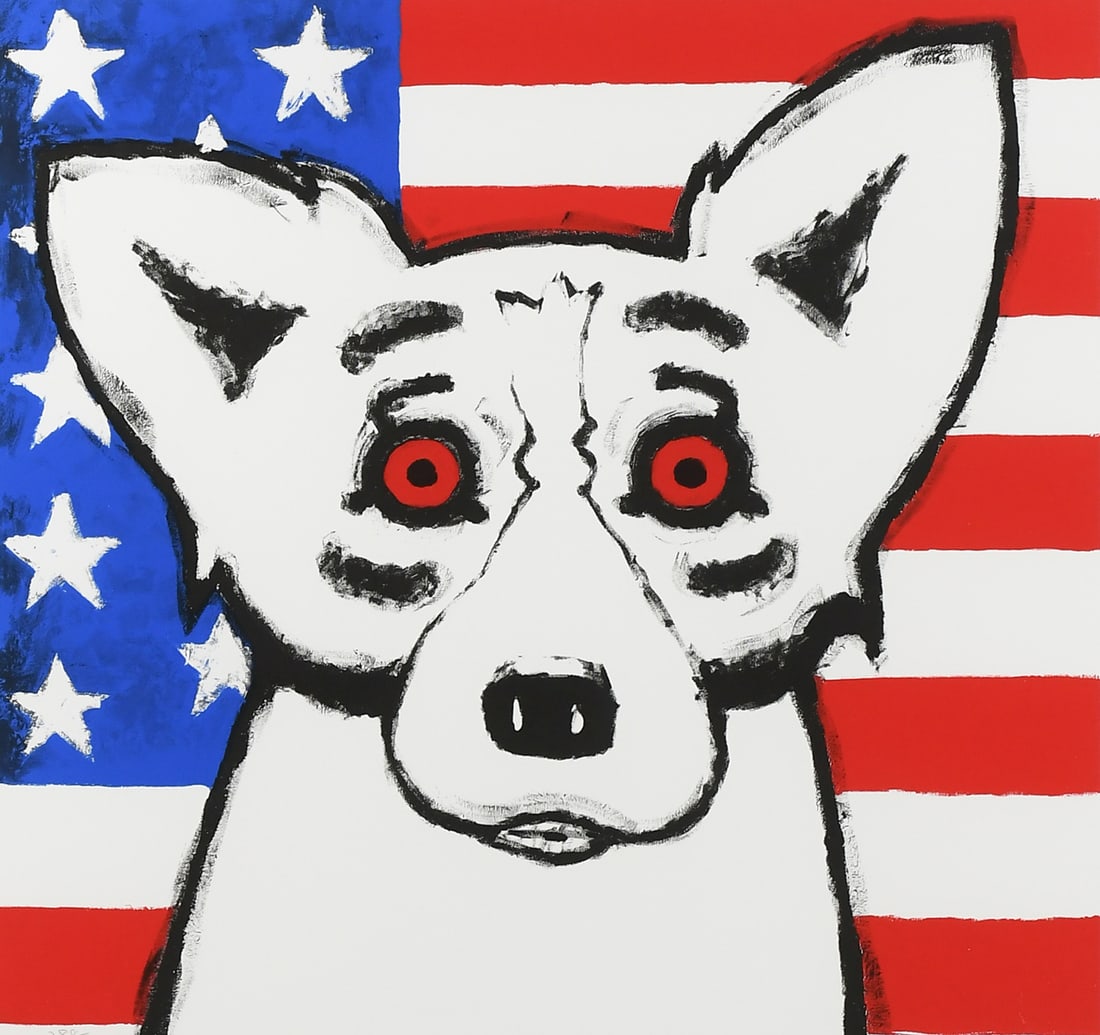 GEORGE RODRIGUE "GOD BLESS AMERICA" SILKSCREEN (1 of 5)