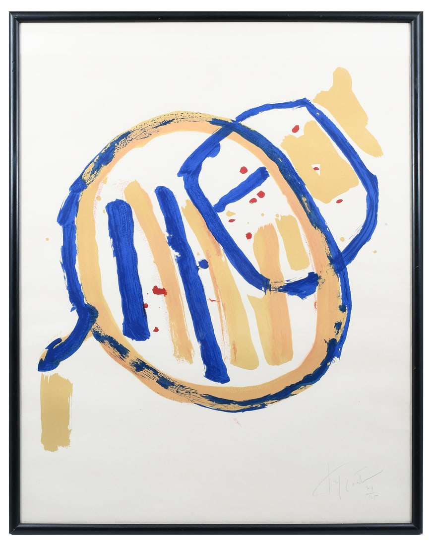 PIERRE TAL-COAT LITHOGRAPH "YELLOW AND BLUE" (1 of 4)