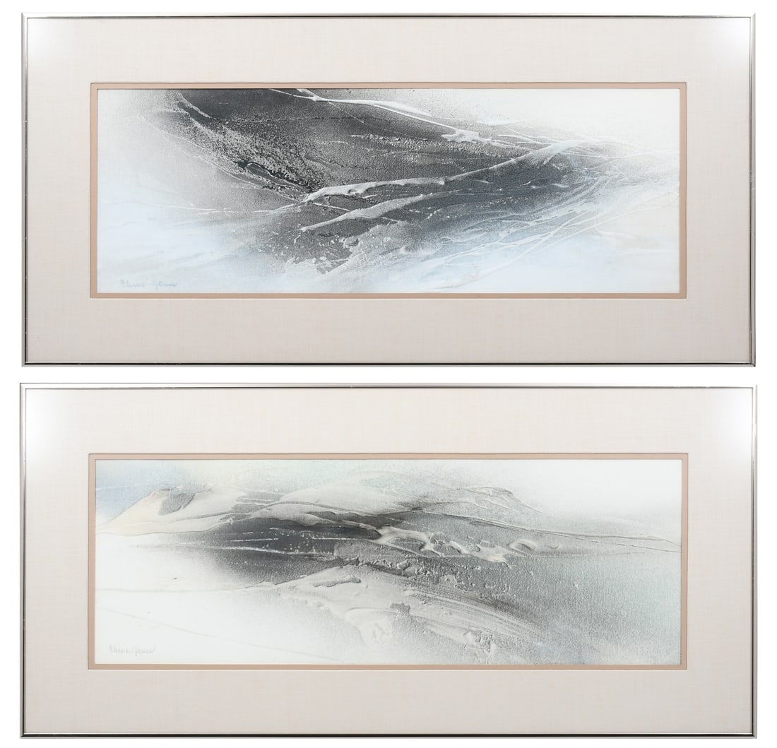 2PC. ALBERT CHRIST-JANER ABSTRACT PAINTING LOT (1 of 6)