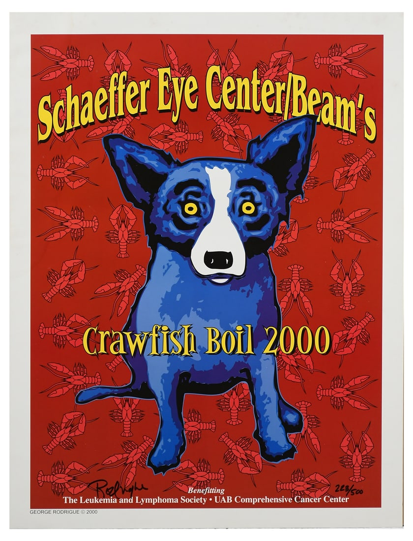 GEORGE RODRIGUE BLUE DOG CHARITY POSTER (1 of 4)