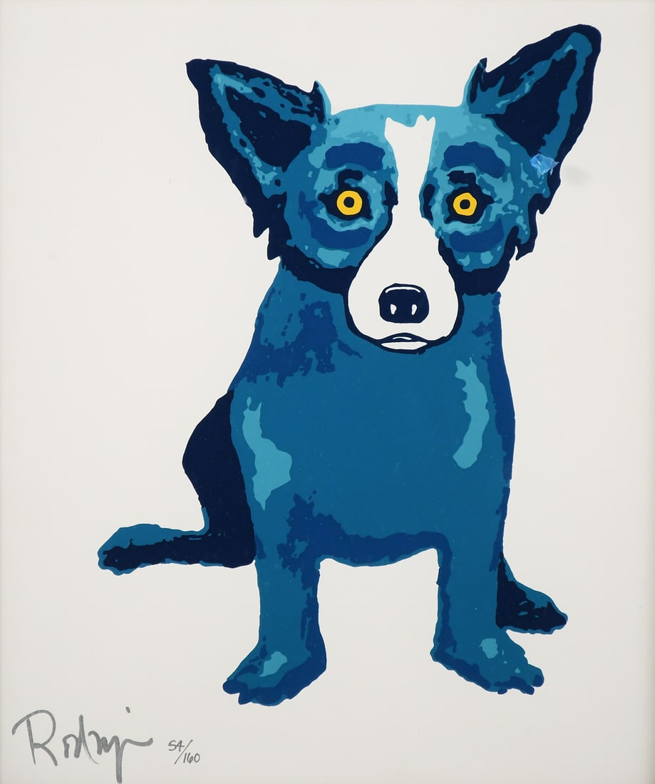GEORGE RODRIGUE BLUE DOG SILKSCREEN (1 of 4)