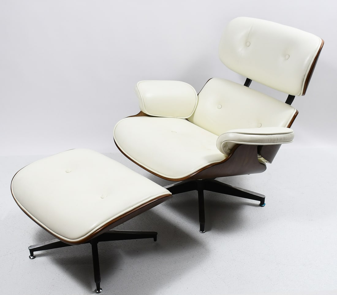 EAMES STYLE EXECUTIVE LOUNGE CHAIR & OTTOMAN (1 of 4)