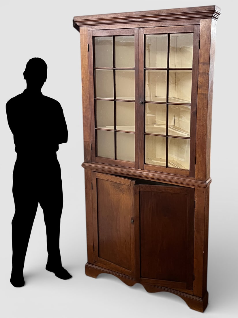 19TH-CENTURY AMERICAN CHERRY CORNER CUPBOARD (1 of 4)