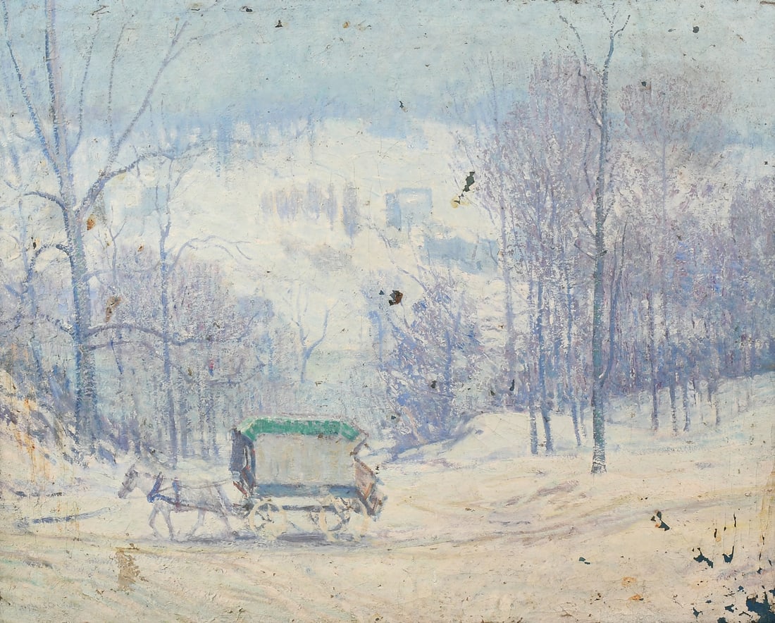 ARTHUR SCHNEIDER WINTER LANDSCAPE PAINTING (1 of 4)