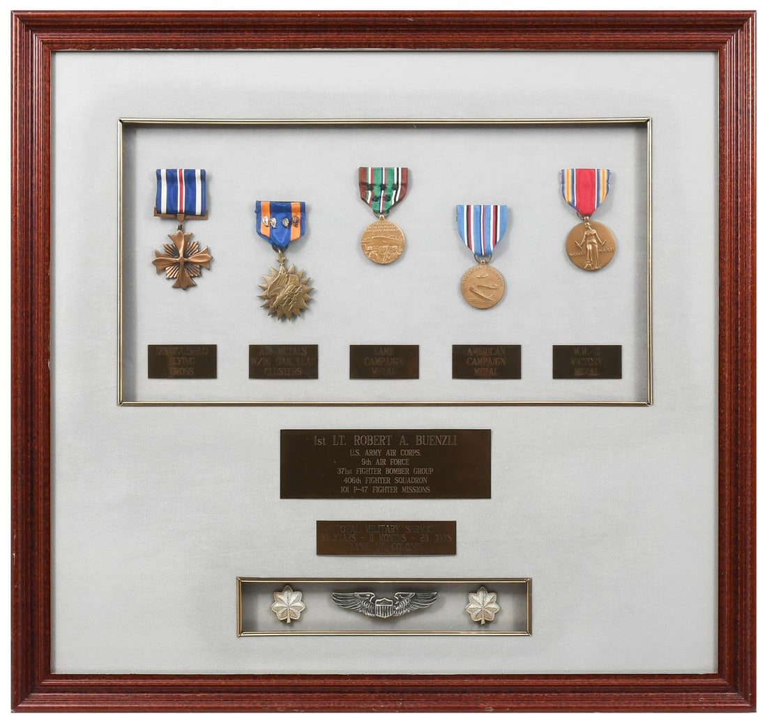 ROBERT BUENZLI FRAMED MEDALS (1 of 1)
