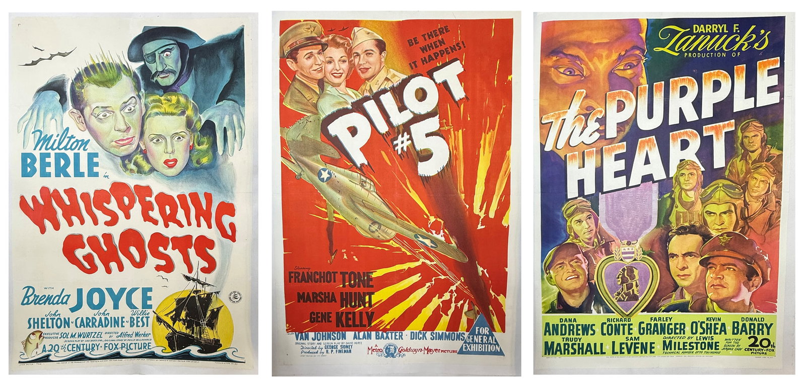 3PC. CANVAS-BACKED MOVIE POSTER LOT (1 of 4)