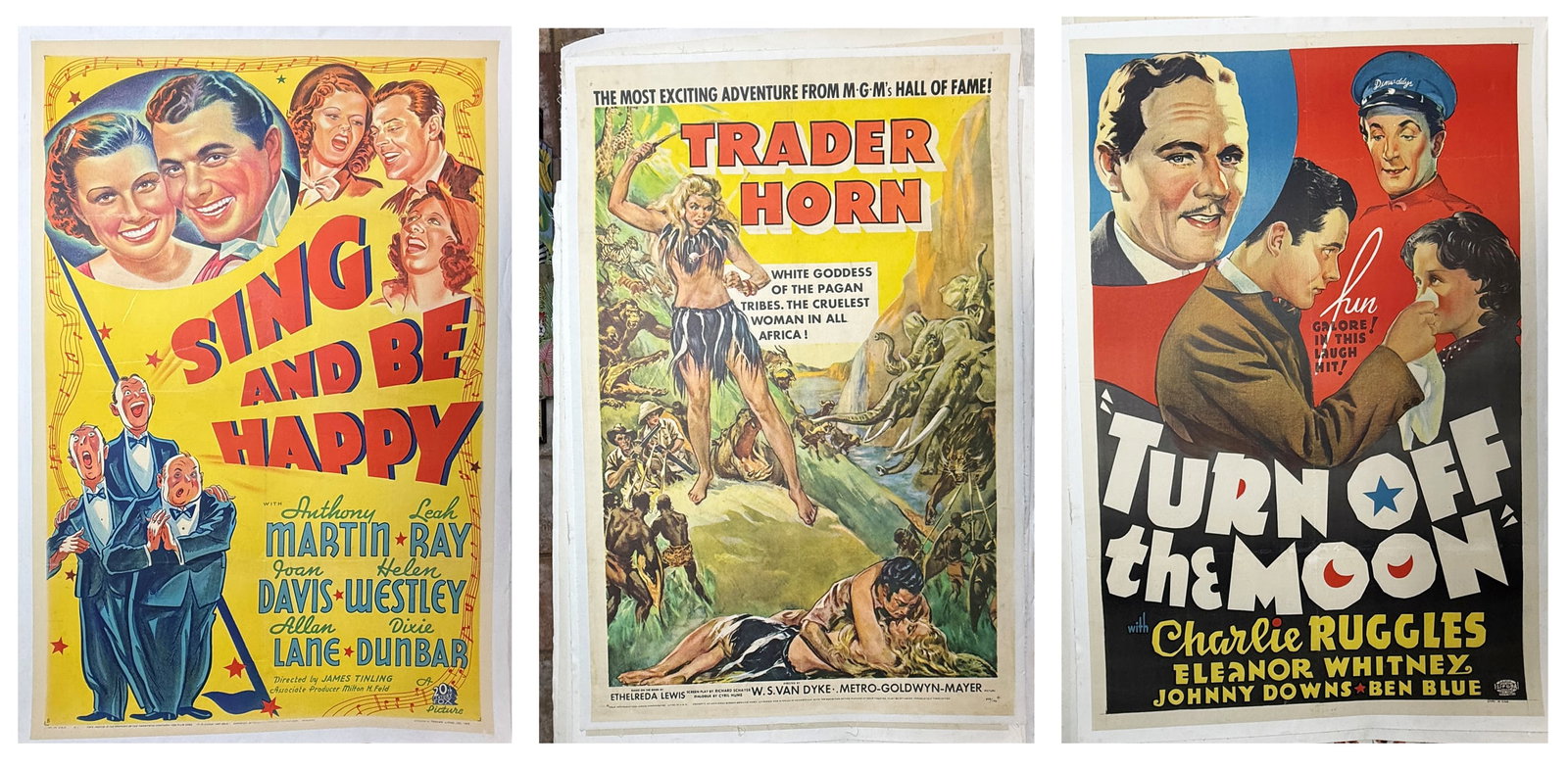 3PC. CANVAS-BACKED MOVIE POSTER LOT (1 of 4)