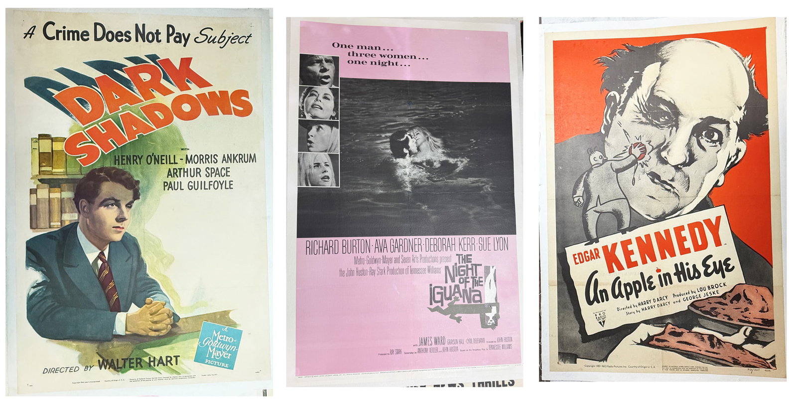 3PC. CANVAS-BACKED MOVIE POSTER LOT (1 of 4)