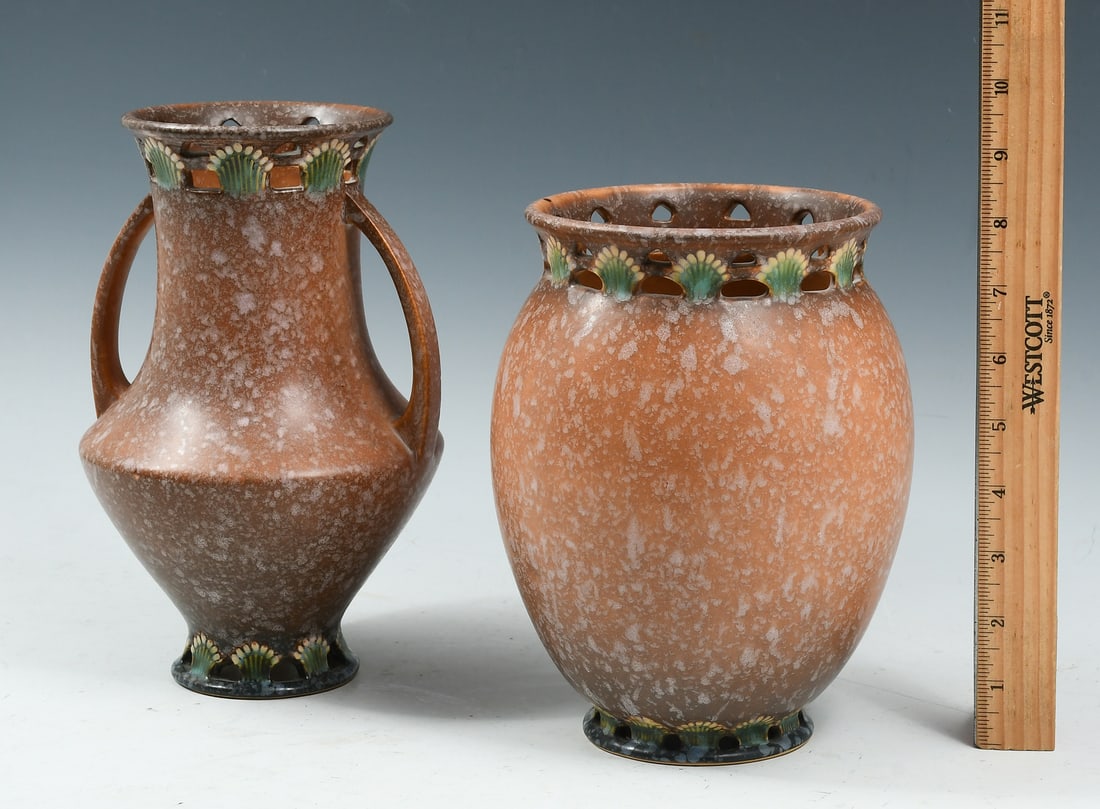 2 PC. ROSEVILLE FERELLA POTTERY VASES (1 of 4)