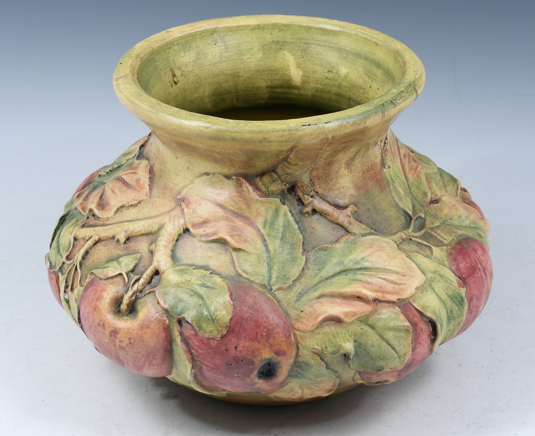 WELLER BALDIN ART POTTERY APPLE VASE (1 of 1)