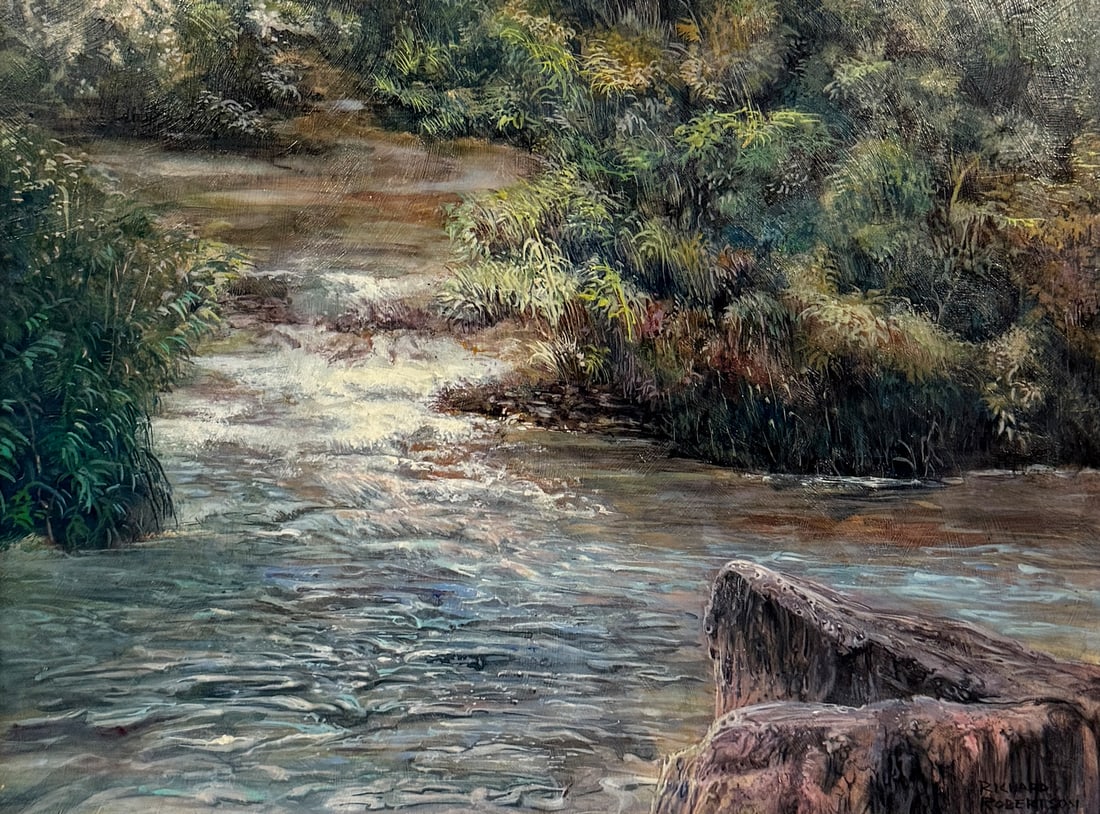 RICHARD ROBERTSON STREAM PAINTING (1 of 3)