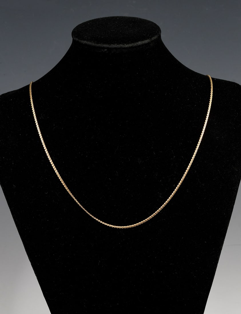 18K VINTAGE ITALIAN SERPENTINE LINK BY UNAORRE (1 of 4)