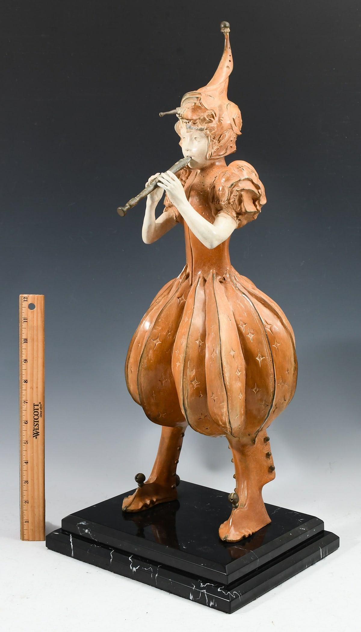 GIL BRUVEL BRONZE "THE METRONOME": BRUVEL, Gil, (Australian, b. 1959): "The Metronome", Bronze, 23.25" in height, 25" in height overall with black marble plinth, signed on the back of the right leg, numbered 3/175 on the back of the le