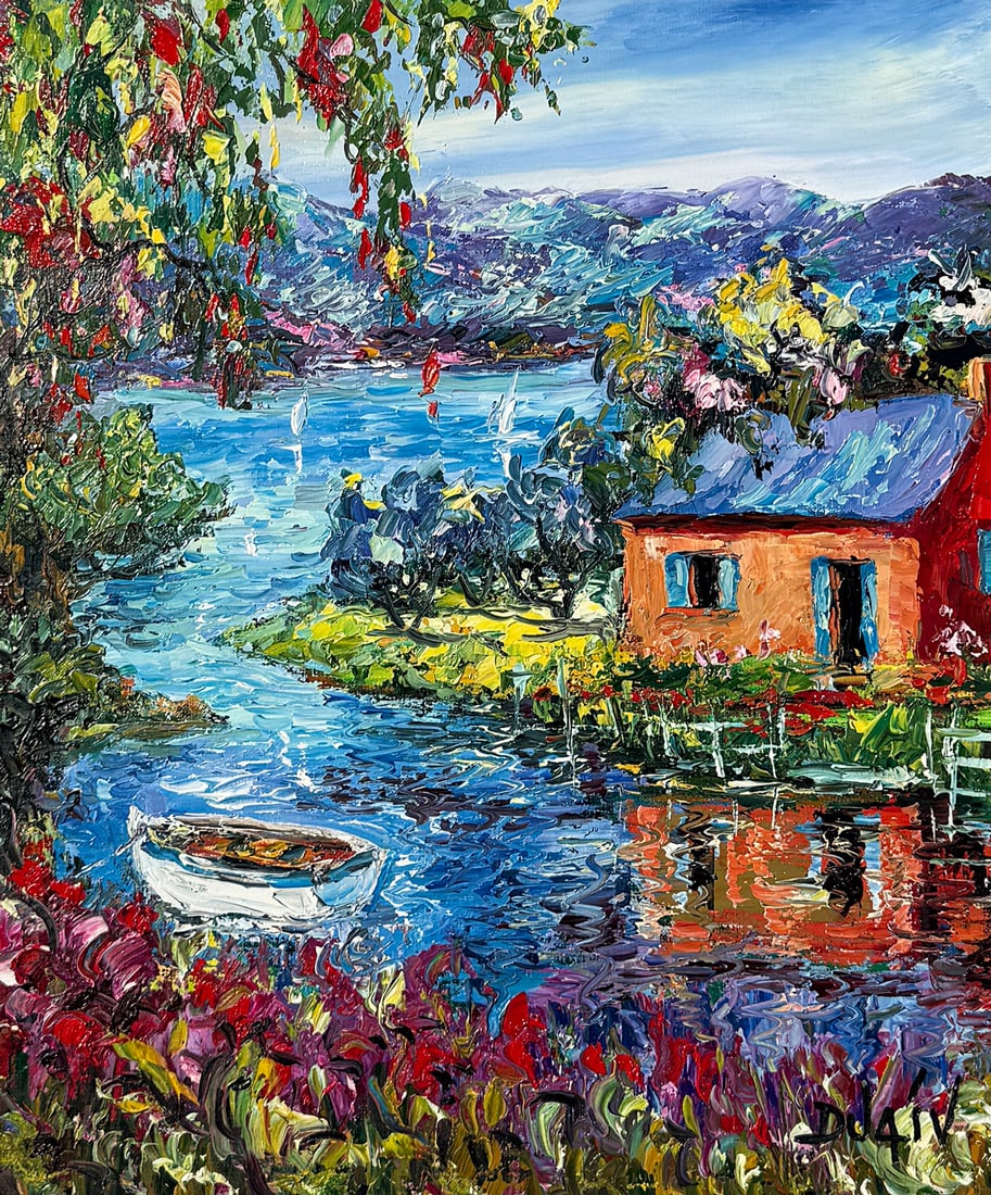 DAUIV “MAISON DU LAC" ORIGINAL PAINTING (1 of 6)