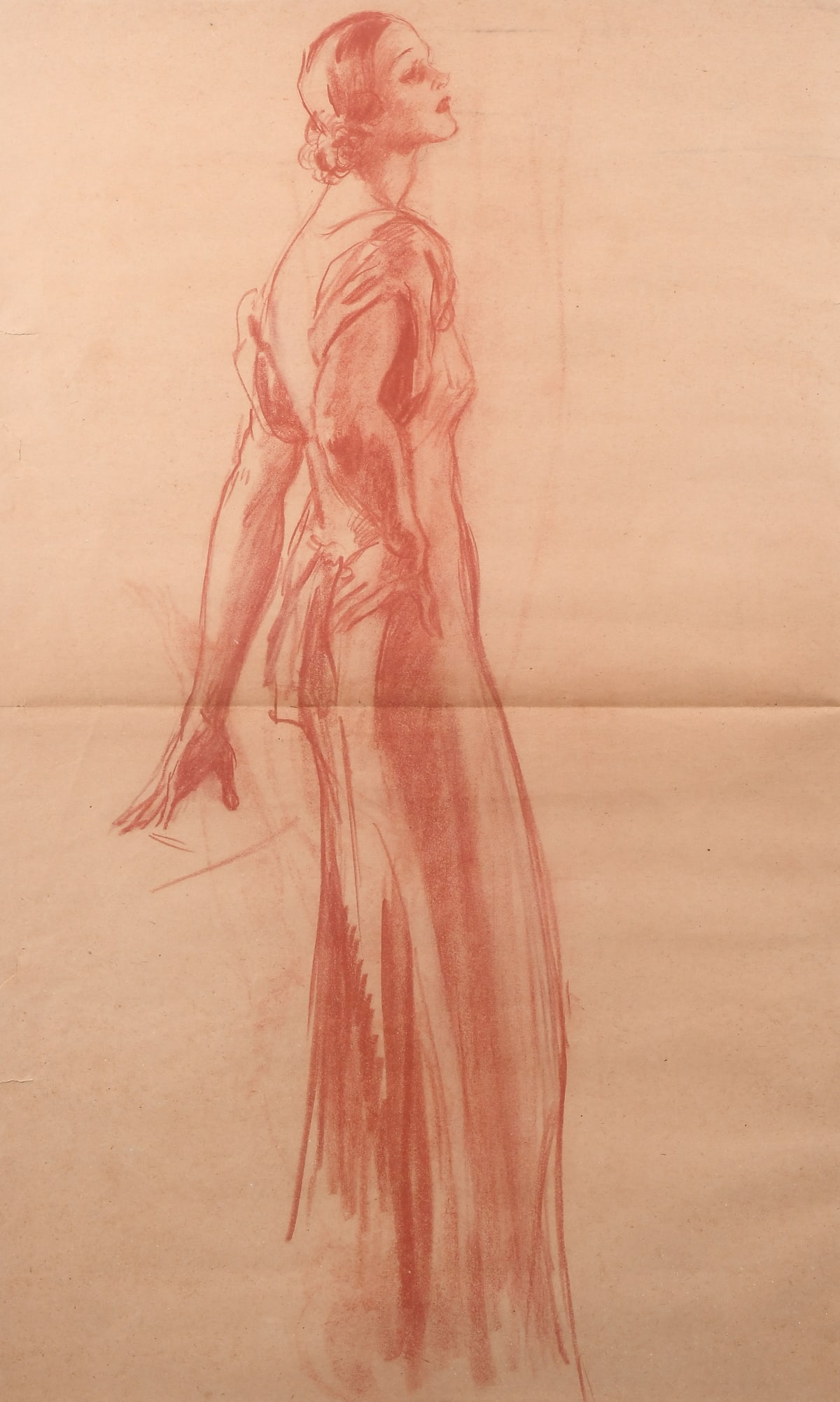 WILMOT HEITLAND FEMALE SANGUINE DRAWING (1 of 4)