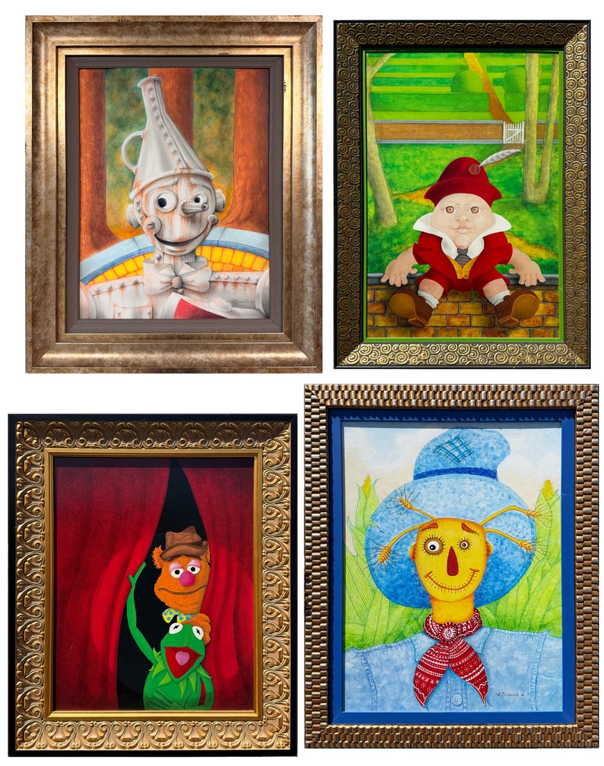 4PC. WALTER DEANOVICH DRAWINGS (1 of 11)