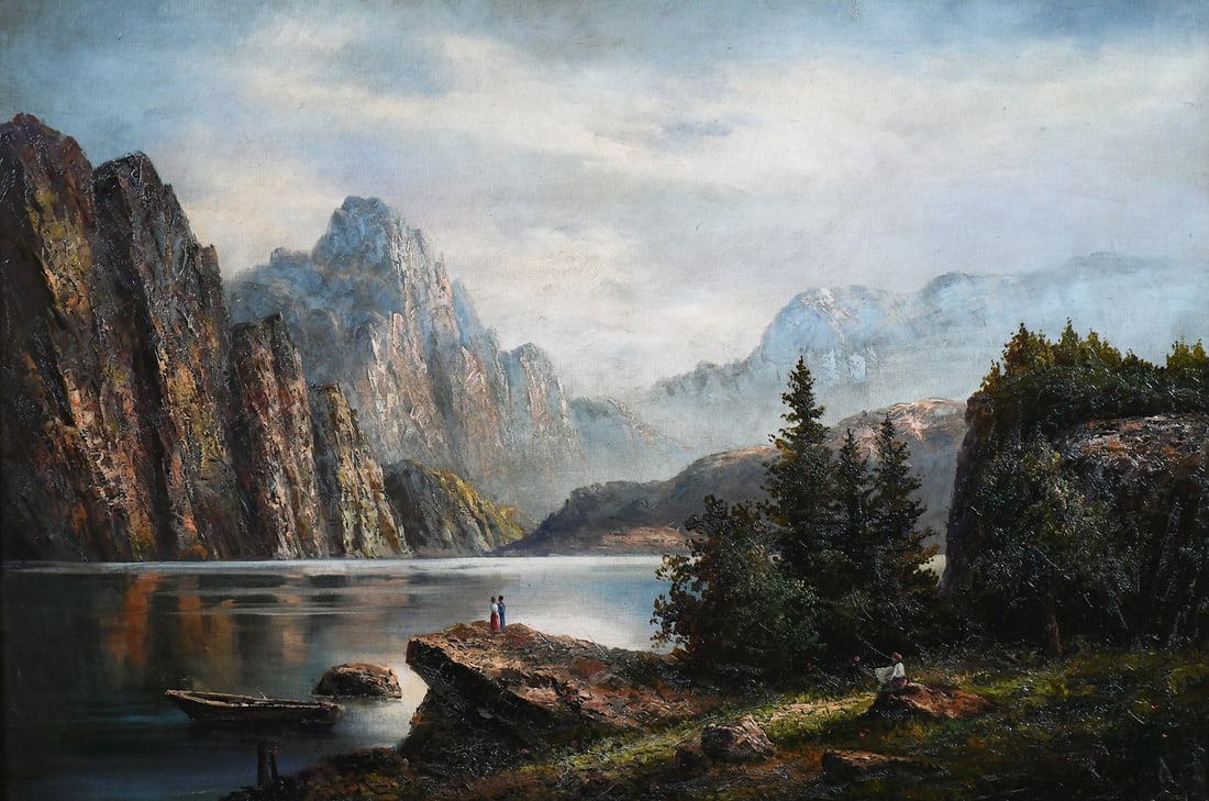 O/C G. LAMBERT LANDSCAPE W/ MOUNTAINS (1 of 5)
