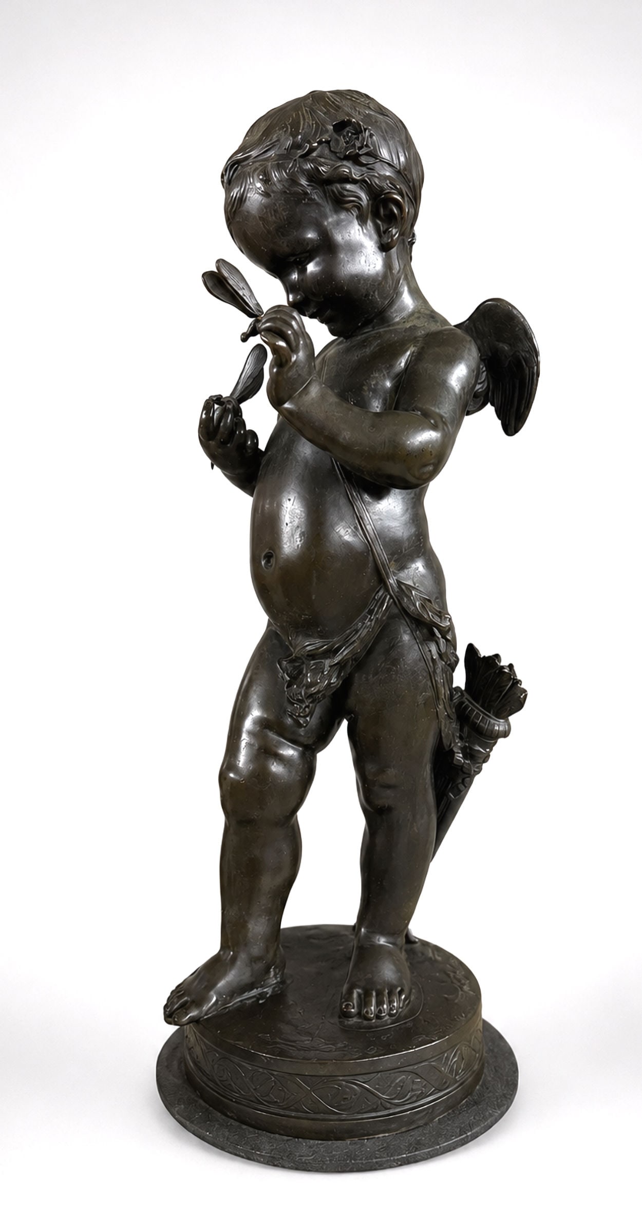 THEO THOLENAAR CUPID W/ BUTTERFLIES BRONZE (1 of 1)