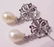 1026: PEARL, SAPPHIRE & DIAMOND EARRINGS - 2