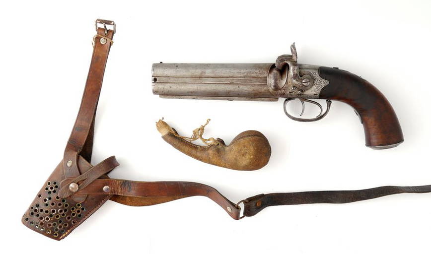 19th Century Over Under Percussion Pistol Grouping