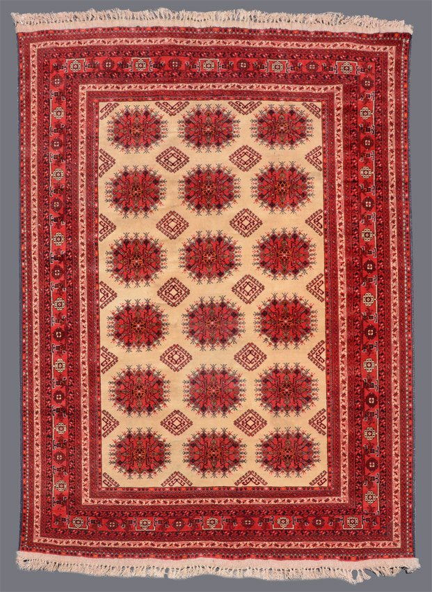 BOKHARA HAND KNOTTED RUG 7 X 9