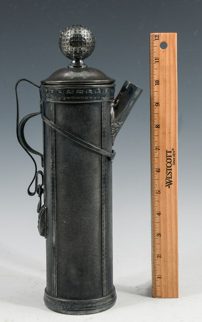 COCKTAIL SHAKER GEORGE H. BERRY FOR DERBY: COCKTAIL SHAKER GEORGE H. BERRY FOR DERBY SILVER PLATE COMPANY: Second quarter 20th century, by the Derby Silverplate division of International Silver Co., Derby, Connecticut, designed by George