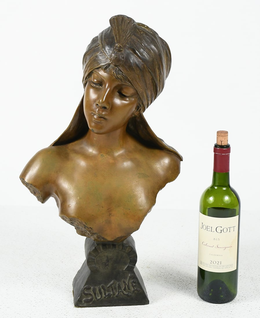 "SULTANE" SCULPTURE AFTER EMMANUEL VILLANIS (1 of 4)