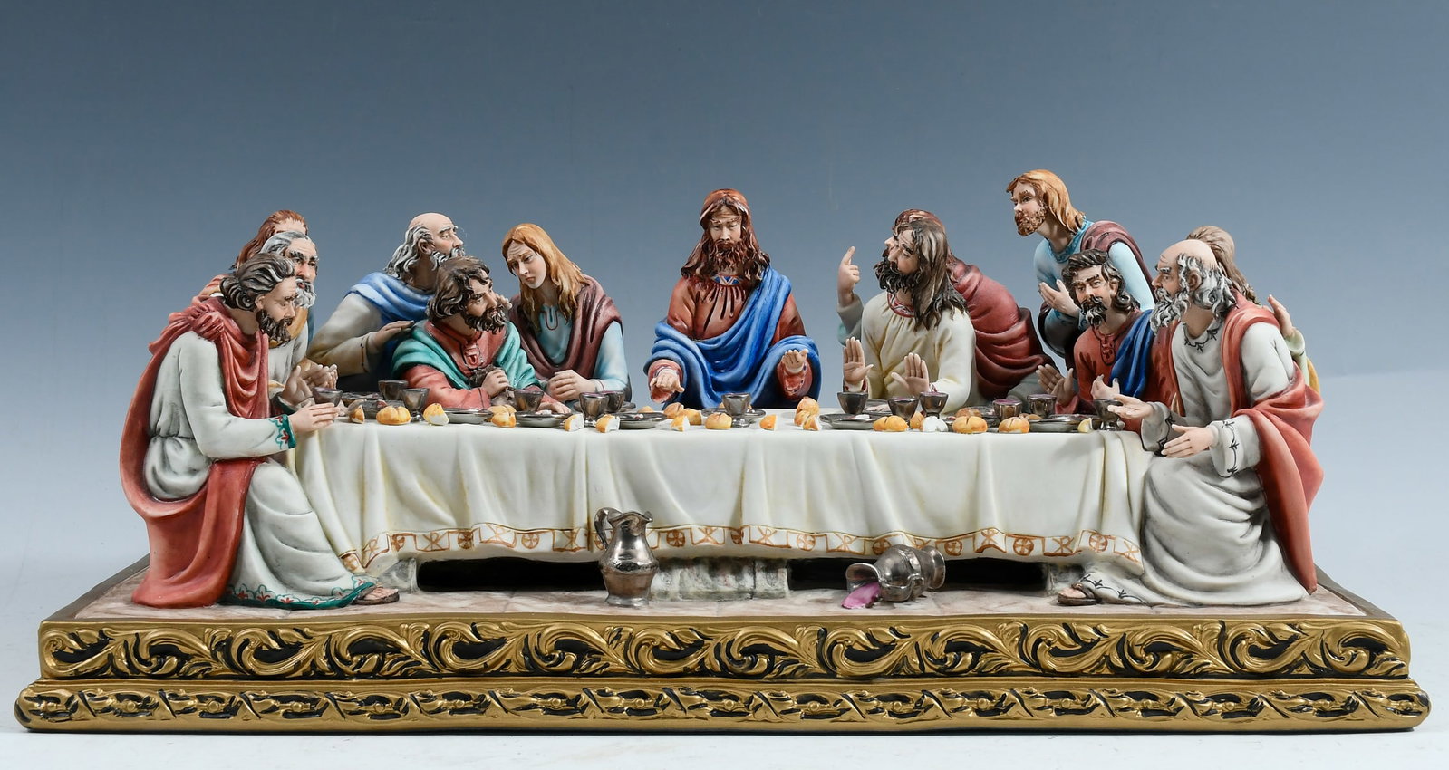 CORTESE CAPODIMONTE PORCELAIN "THE LAST SUPPER" (1 of 7)