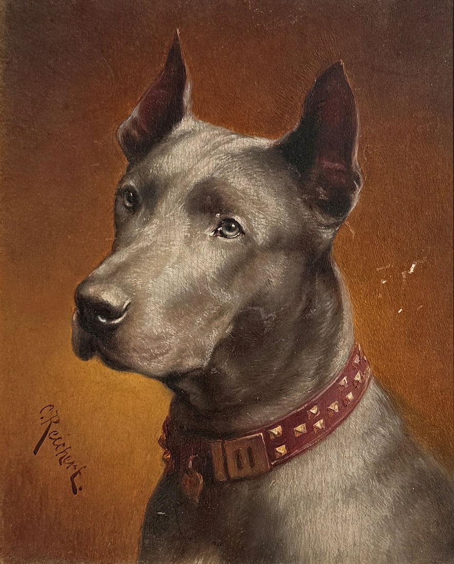 CARL REICHERT GREAT DANE PORTRAIT PAINTING (1 of 3)