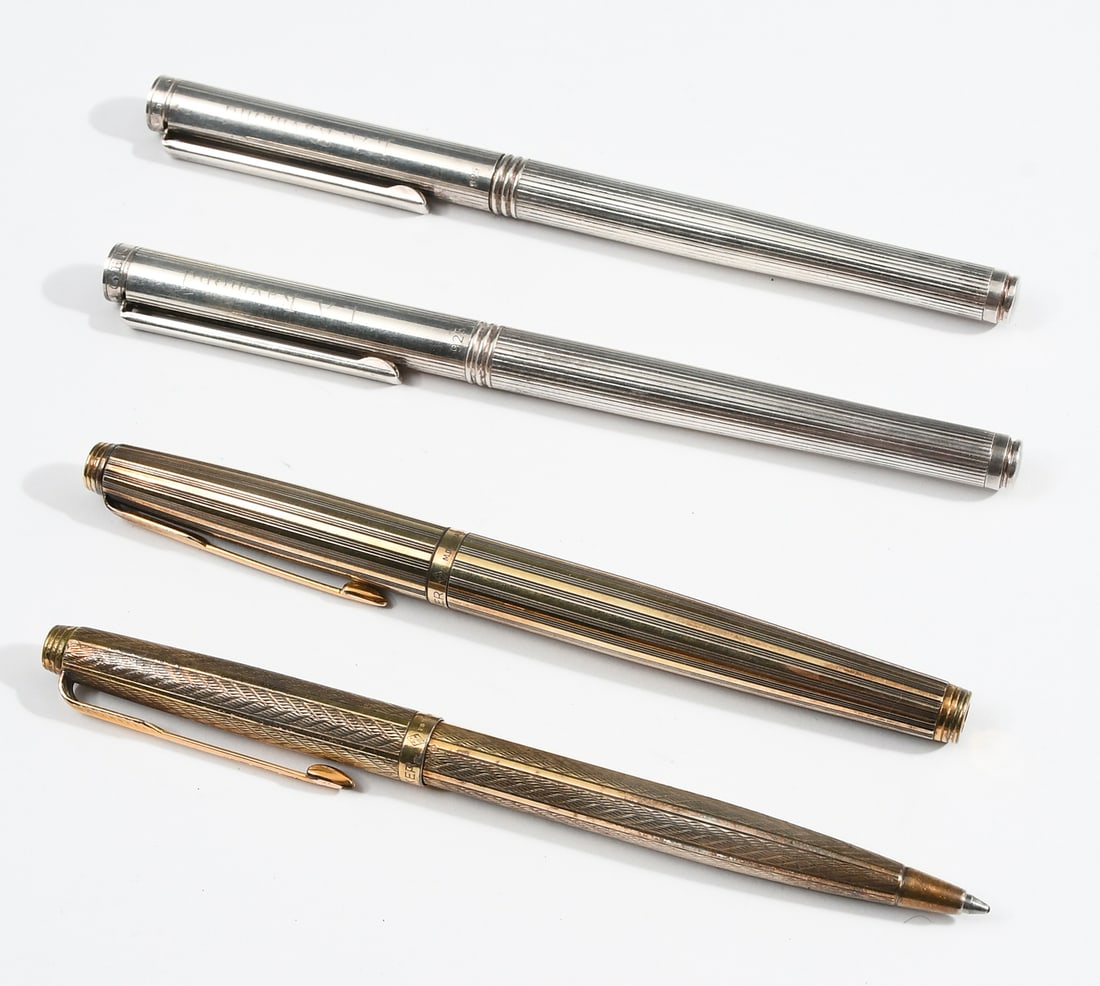 4PC. STERLING VERMEIL PARKER PENS (1 of 4)