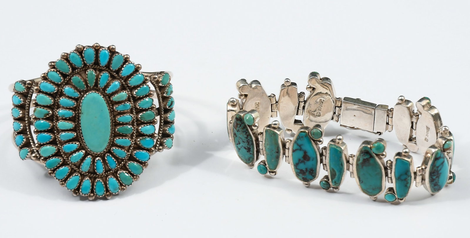 NATIVE AMERICAN JEWELRY CUFF AND BRACELET (1 of 6)