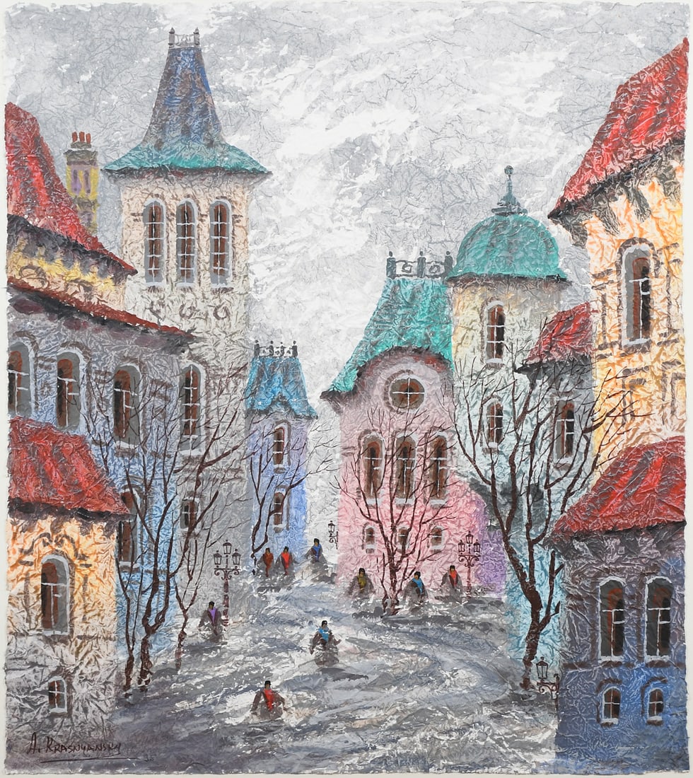 KRASNYANSKY WINTER VILLAGE MIXED MEDIA (1 of 4)